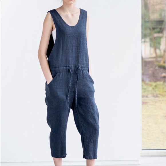 notperfectlinen Pants - Notperfectlinen loose jumpsuit in small checks